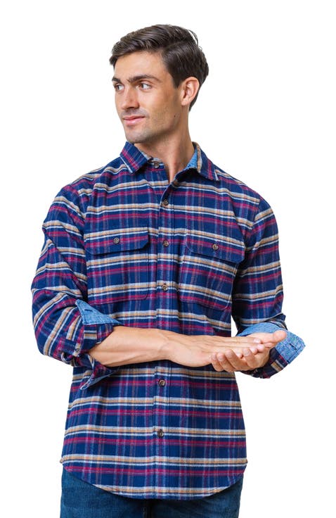 Men's Organic Flannel Double Pocket Shirt