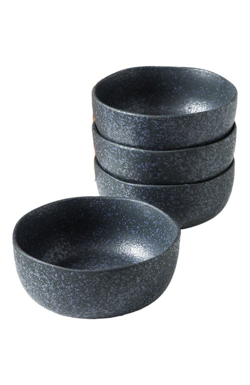Stone Lain Tom Stoneware 4-piece Bowl Set In Blue
