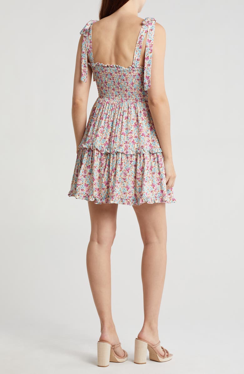 Lush Smocke Tiered Minidress, Alternate, color,