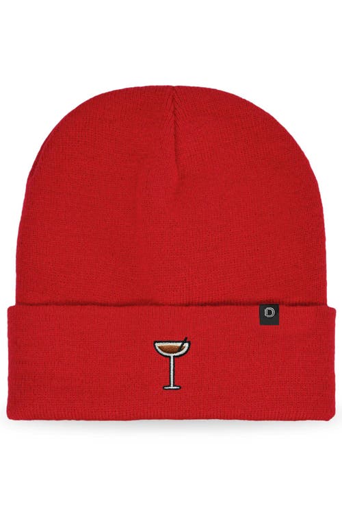 Dalix Espresso Martini Beanie Cap In Red