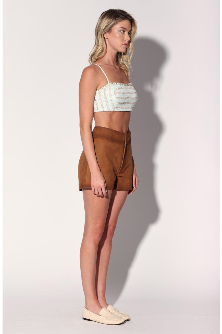 Kendra High Waist Shorts, Alternate, color, OAK SUEDE