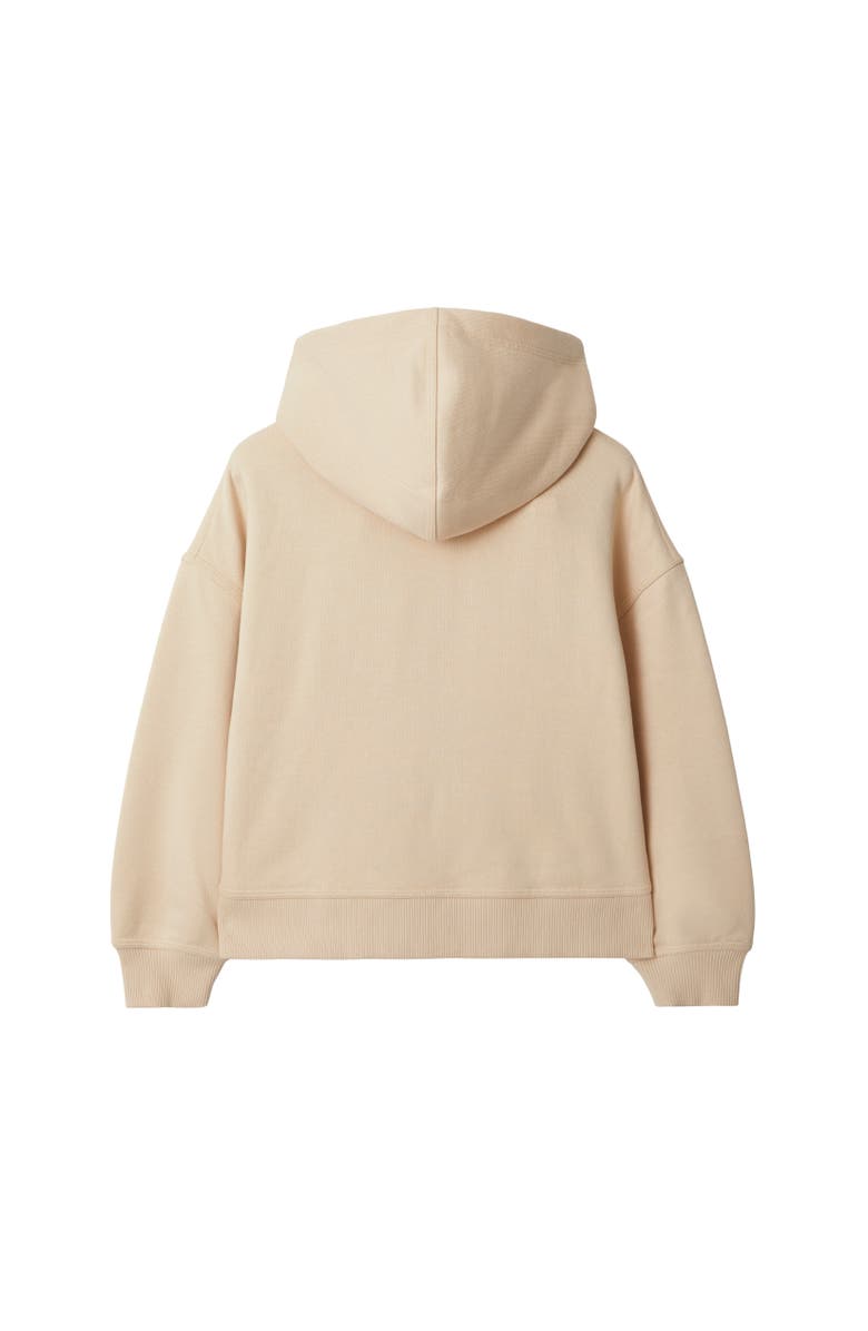 Burberry Check Label Cotton Zip Hoodie, Alternate, color, Calico