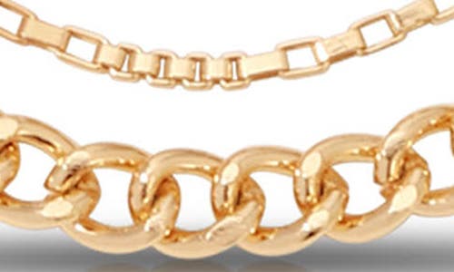 Ettika Minimalist Layered Chain Necklace In Gold