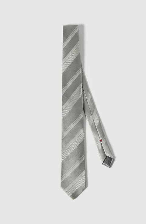 Striped silk tie