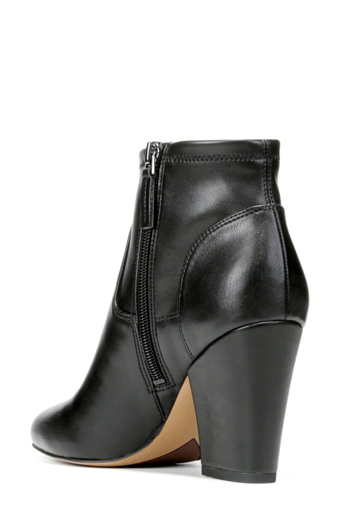 Francie Bootie, Alternate, color, BLACK STRETCH LEATHER