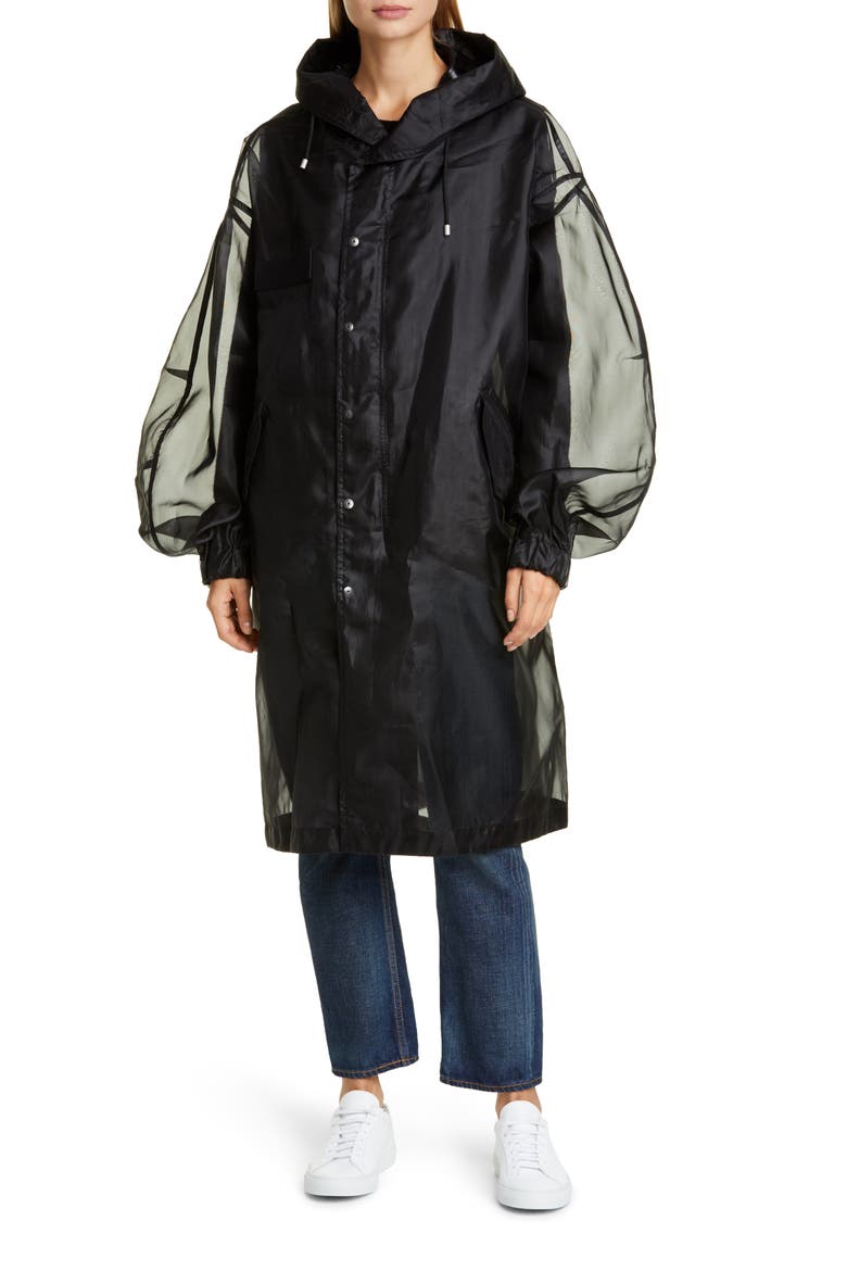 Tech Organdy Jacket, Main, color, BLACK