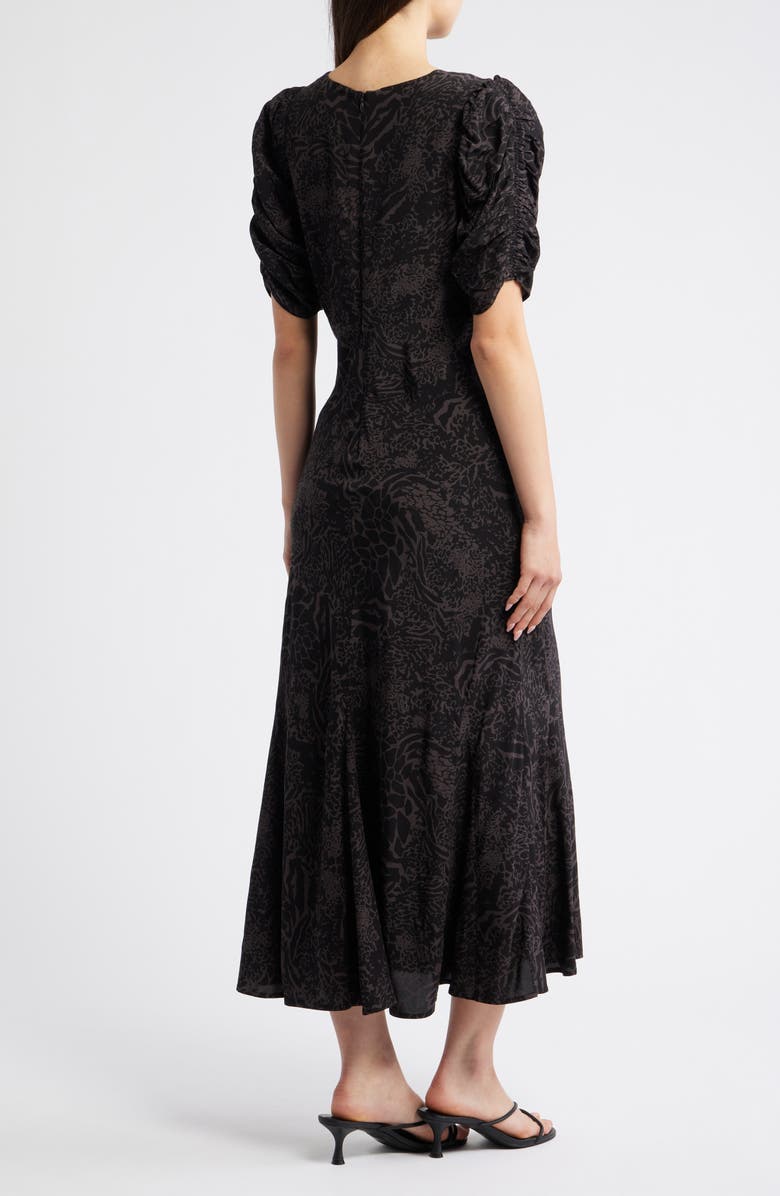 Rails Zariah Mixed Animal Print Midi Dress, Alternate, color, Charcoal Mixed Animal