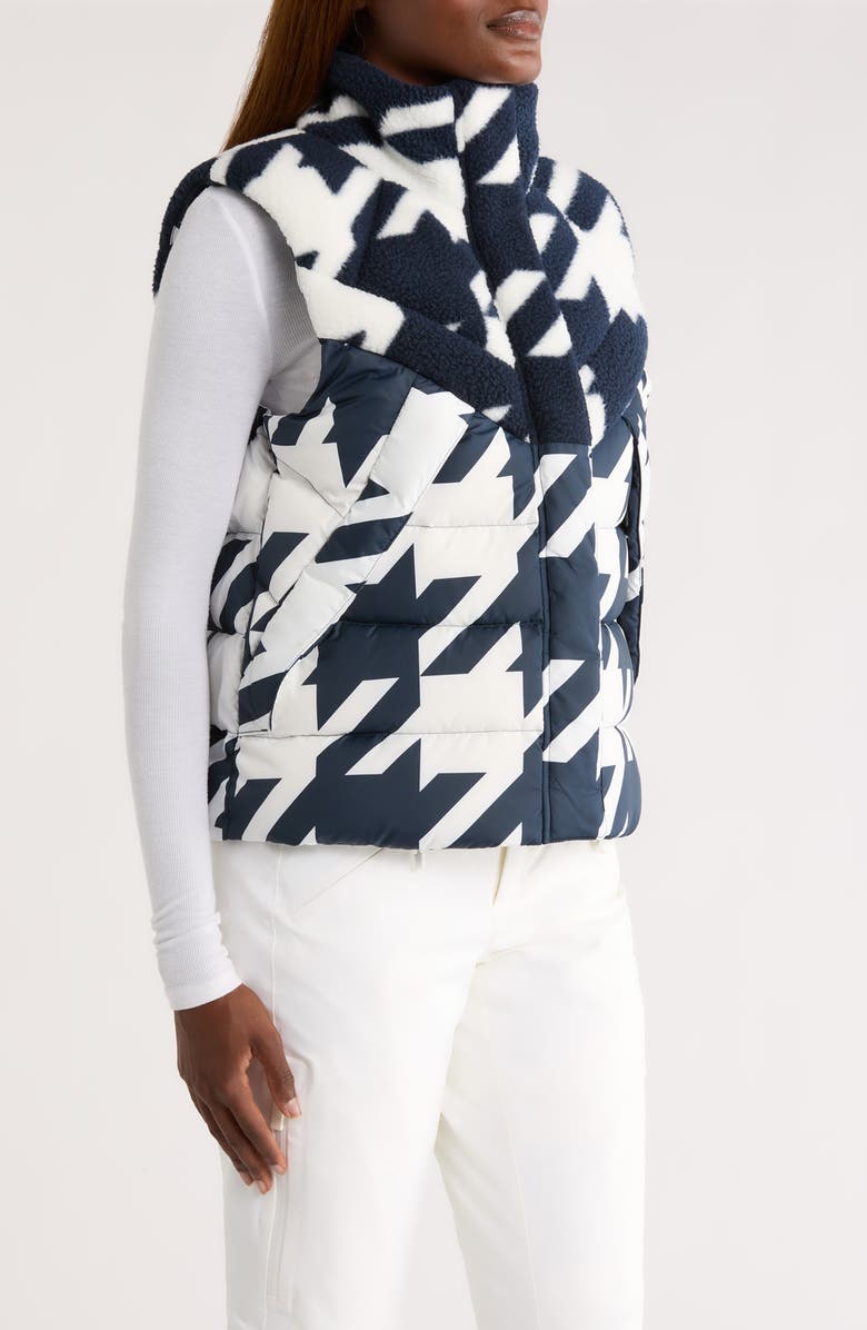 Helly Hansen Bliss Hybrid 600 Fill Power Down Vest, Alternate, color, Navy Houndstooth