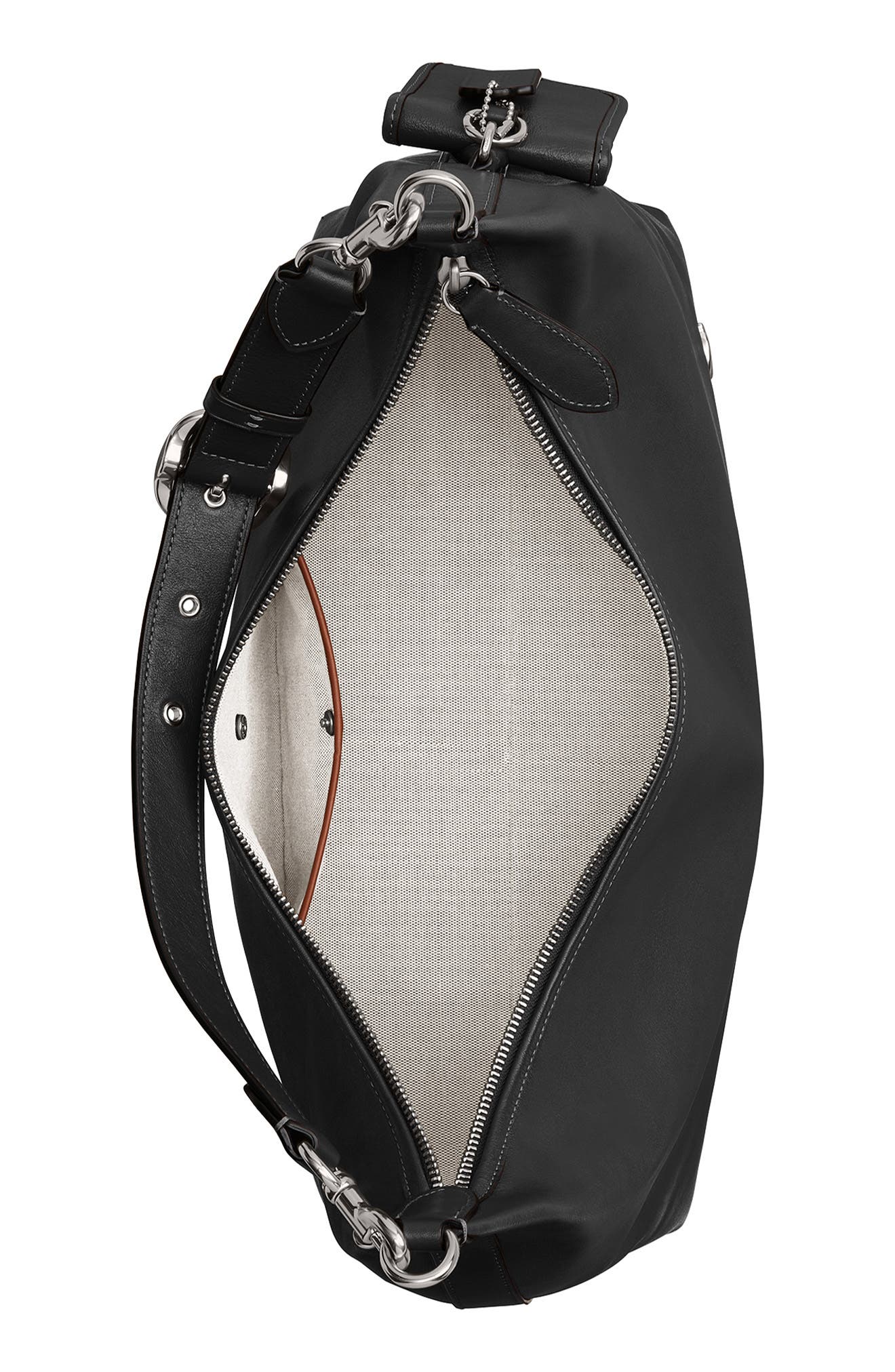 COACH Juliet 38 Glazed Leather Shoulder Bag, Alternate, color, 