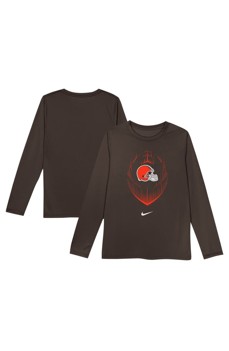 Nike Toddler Nike Brown Cleveland Browns Legend Icon Long Sleeve T-Shirt, Main, color, Brown