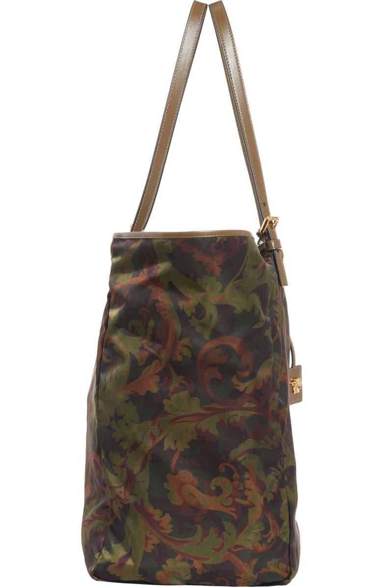 Versace Baroccoflage Print Nylon Tote, Alternate, color,