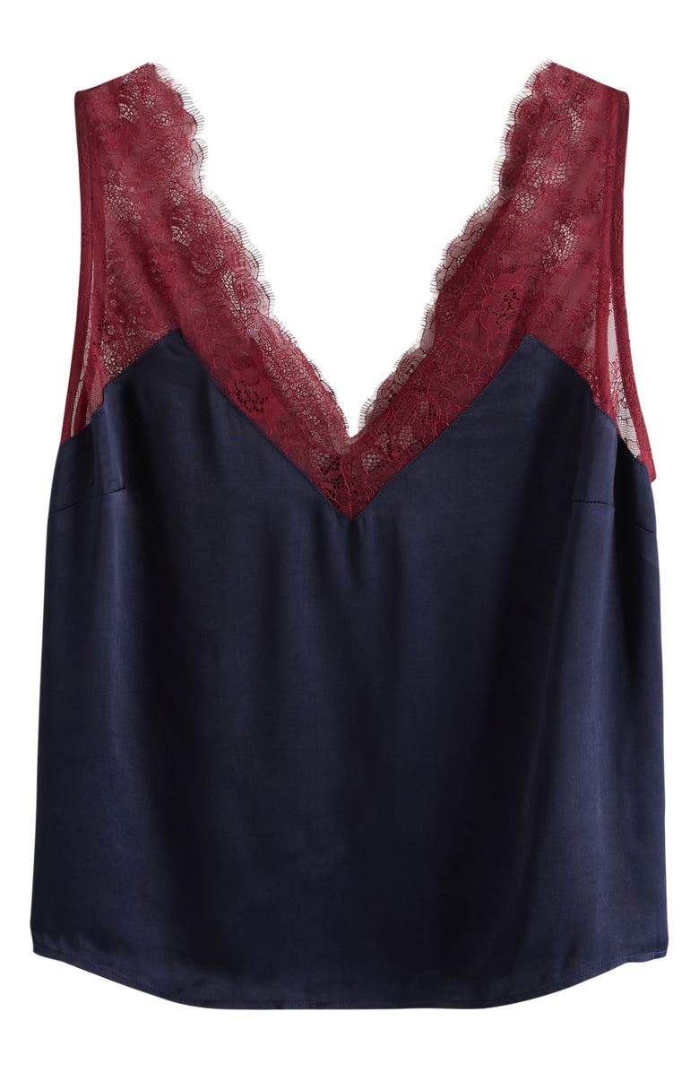 NEXT Lace Trim Camisole, Alternate, color, Blue