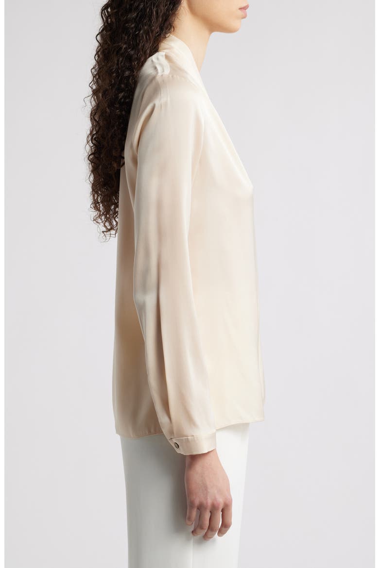 Nellie Stretch Silk Georgette Top, Alternate, color, ECRU