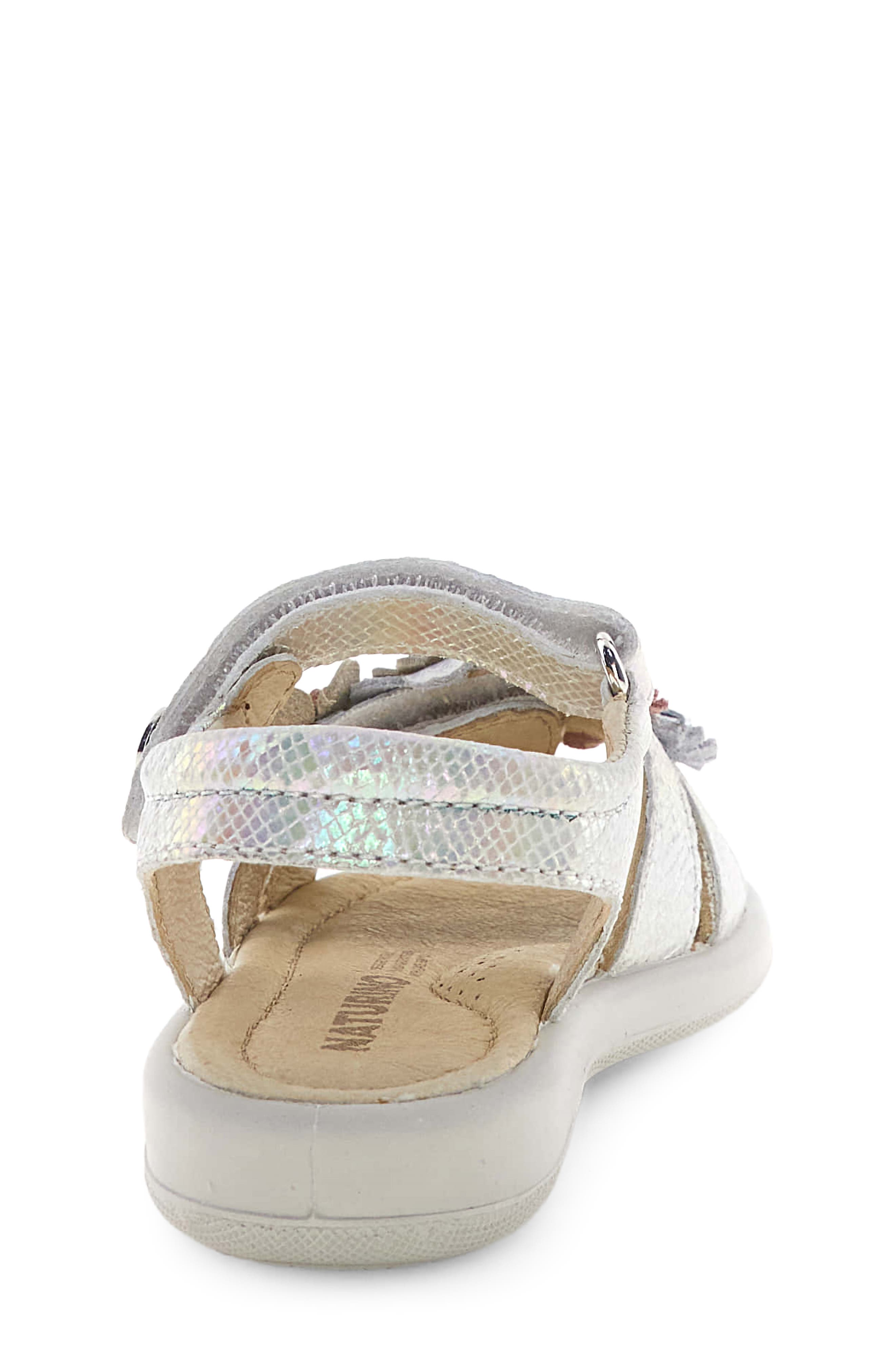 Naturino Brahma Appliqué Sandal, Alternate, color, White