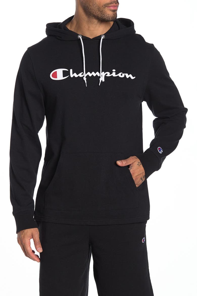 Heavy Weight Jersey Hoodie, Main, color, BLACK