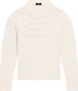 Theory Cable Stitch Yoke Wool & Cashmere Sweater