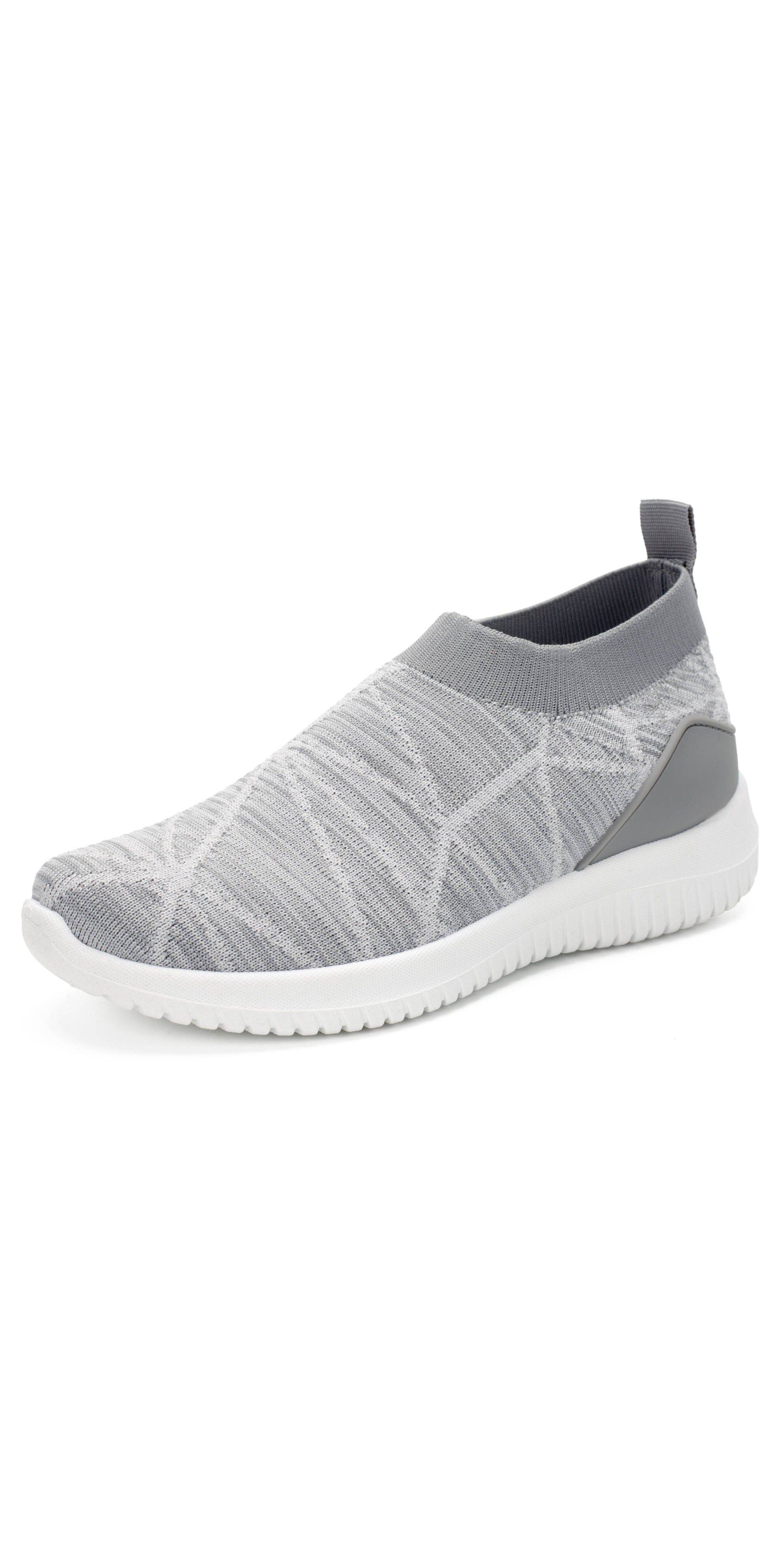 Lightweight Slip-On Knit Sneakers with Breathable Mesh Upper, Main, color, Light Gray