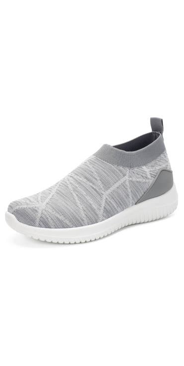 Lightweight Slip-On Knit Sneakers with Breathable Mesh Upper