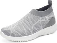 Mio Marino Lightweight Slip-On Knit Sneakers with Breathable Mesh Upper