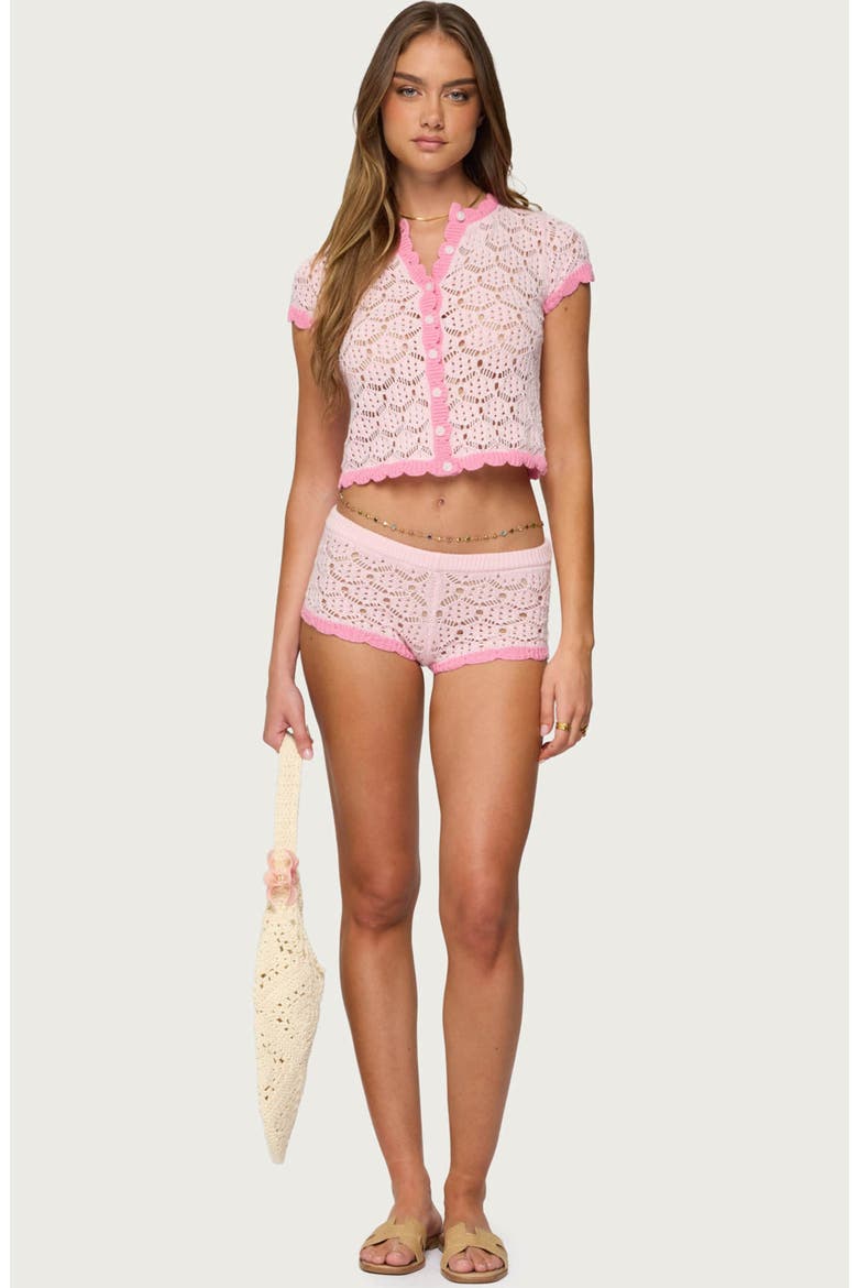 Elisa Open Stitch Shorts, Alternate, color, LIGHT-PINK