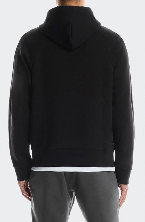 On Focus Tech Hooded Cott-blend Sweatshirt In Black