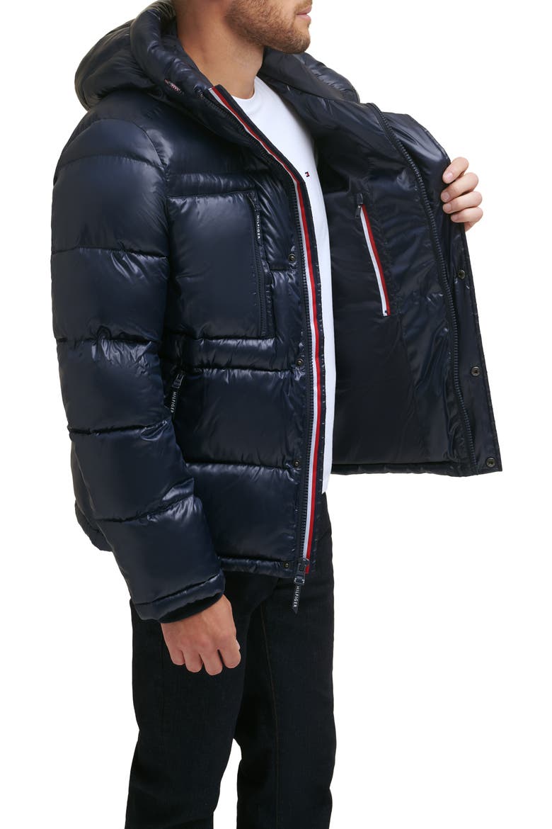 Hooded Puffer Jacket, Alternate, color, MIDNIGHT