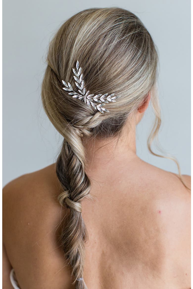 Makenna Crystal Comb (Nordstrom Exclusive), Alternate, color, SILVER