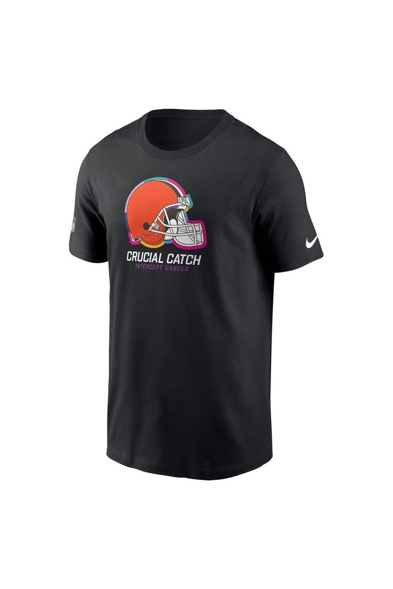 Youth Nike  Black Cleveland Browns 2024 NFL Crucial Catch T-Shirt, Alternate, color, Black