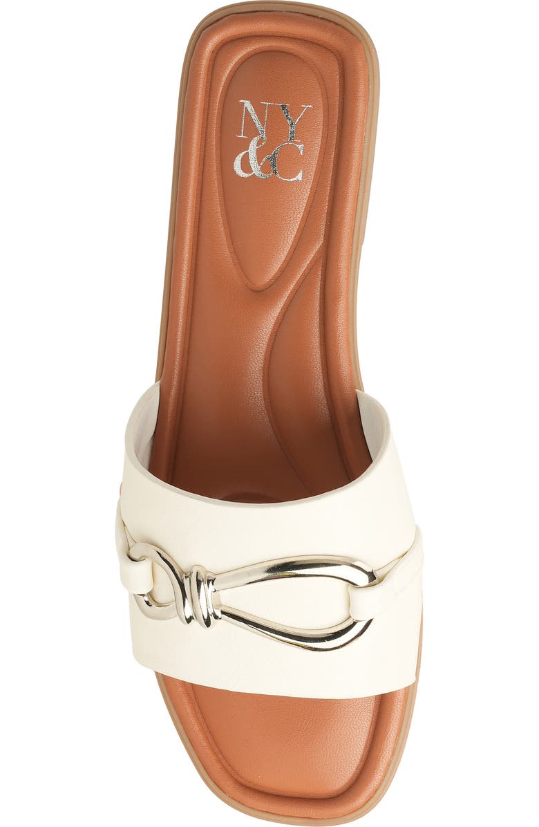 NEW YORK AND COMPANY Rayla Bit Slide Sandal, Alternate, color, White