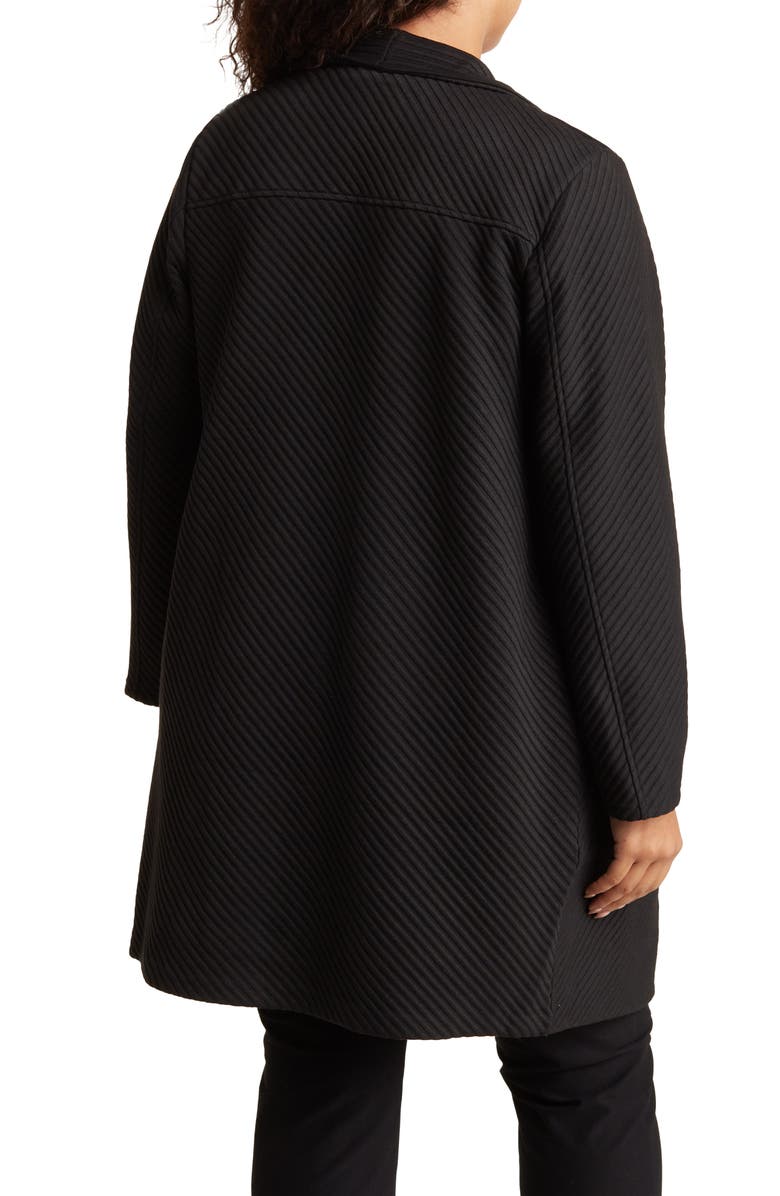 T Tahari Ottoman Waterfall Knit Topper, Alternate, color, Black
