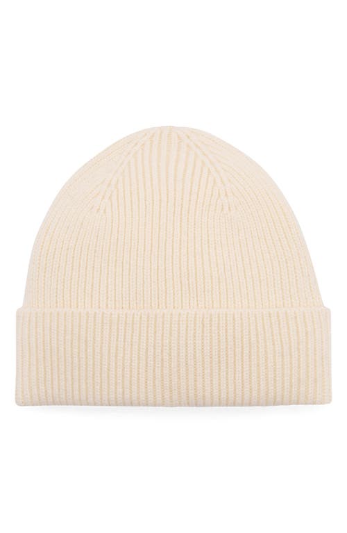 Mango Rib Beanie In Off White