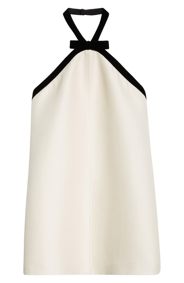 TOM FORD Wool & Silk Crepe Halter Minidress, Alternate, color, Aw013 Ecru