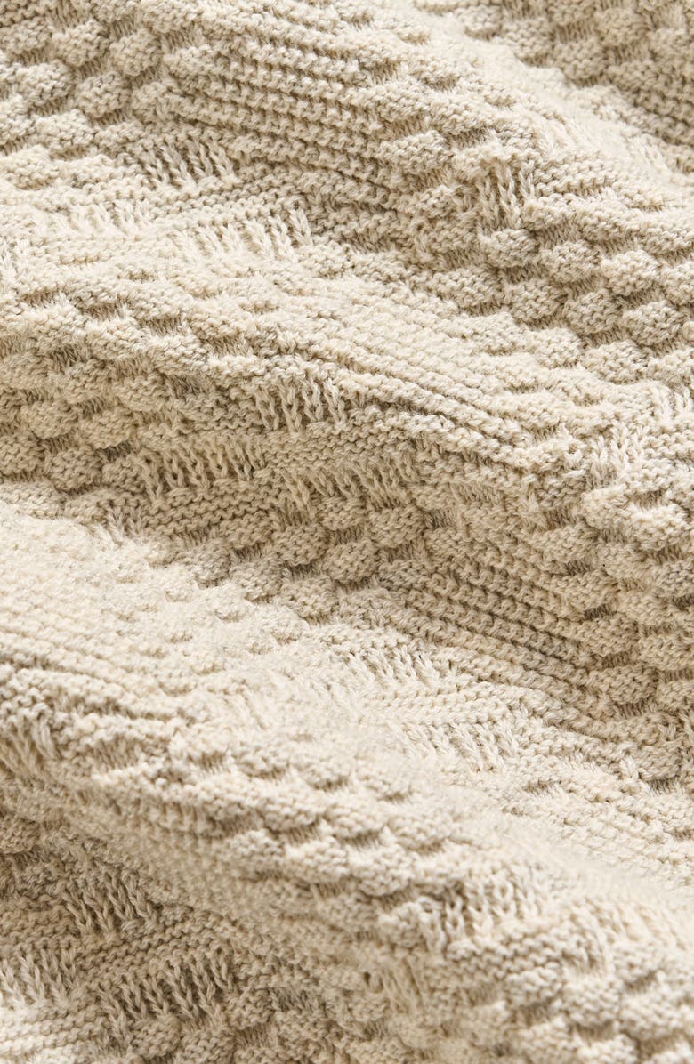 Billy Reid Geo Links Cotton Sweater, Alternate, color, Grey Heather