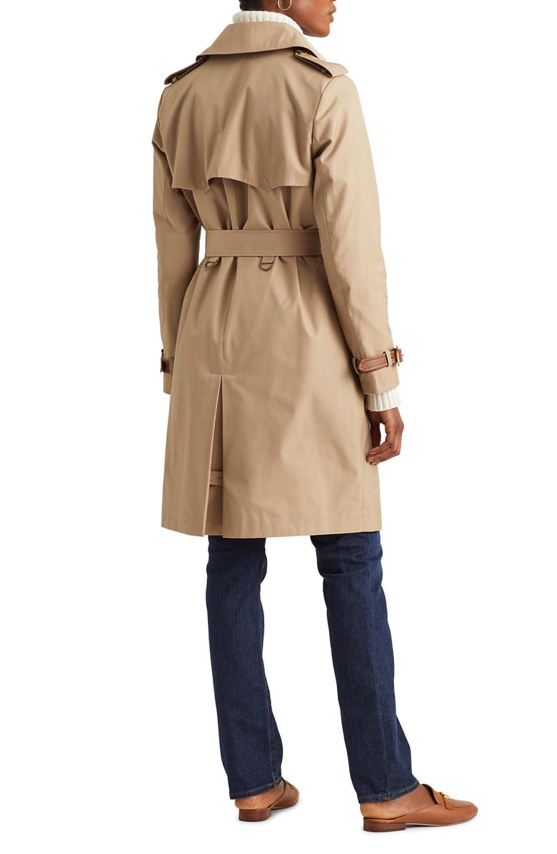 Lauren Ralph Lauren Double Breasted Trench Coat, Alternate, color,