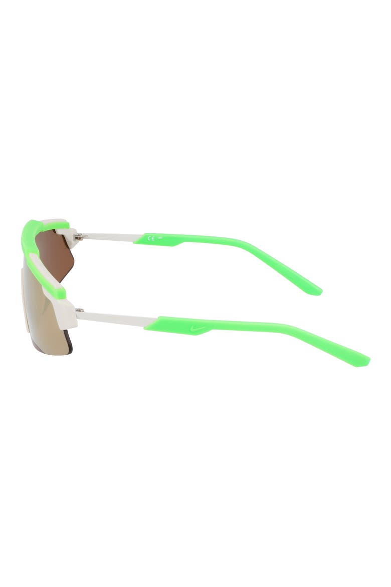 Marquee M 66mm Oversize Shield Sunglasses, Alternate, color, GREEN STRIKE/ BRONZE MIRROR