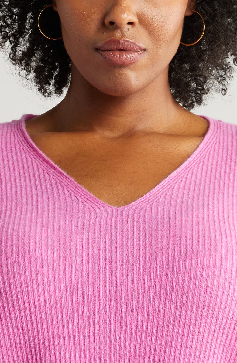 Eileen Fisher Boxy V-Neck Cashmere Sweater, Alternate, color, 