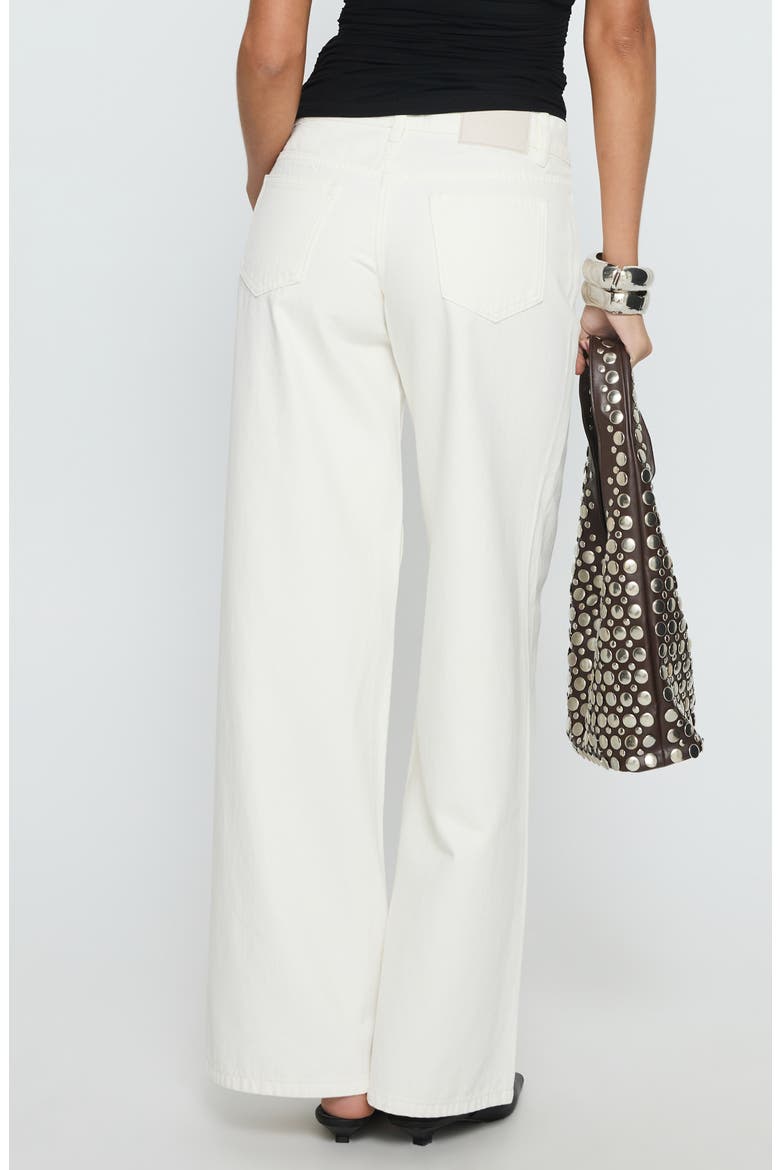 Catiana Low Rise Wide Leg Jeans, Alternate, color, WHITE