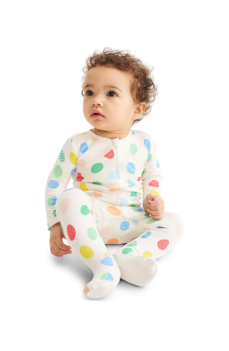 Primary Baby Organic Zip Footie In Seasonal Prints, Main, color,