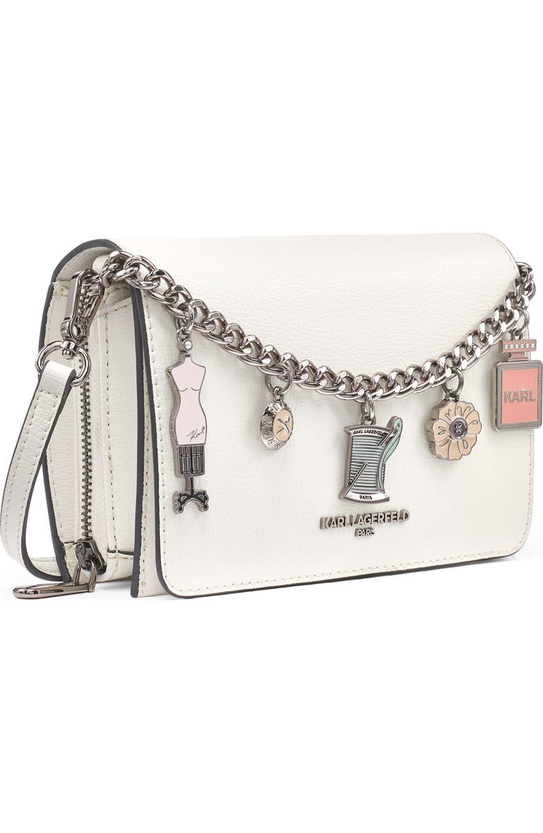 KARL LAGERFELD PARIS Lourdes Swag Chain Crossbody, Alternate, color,