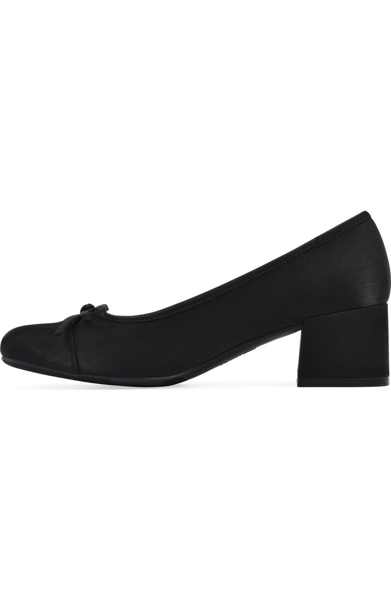 White Mountain Footwear Lately Round Toe Pump, Alternate, color, Black Shimmer Fabric