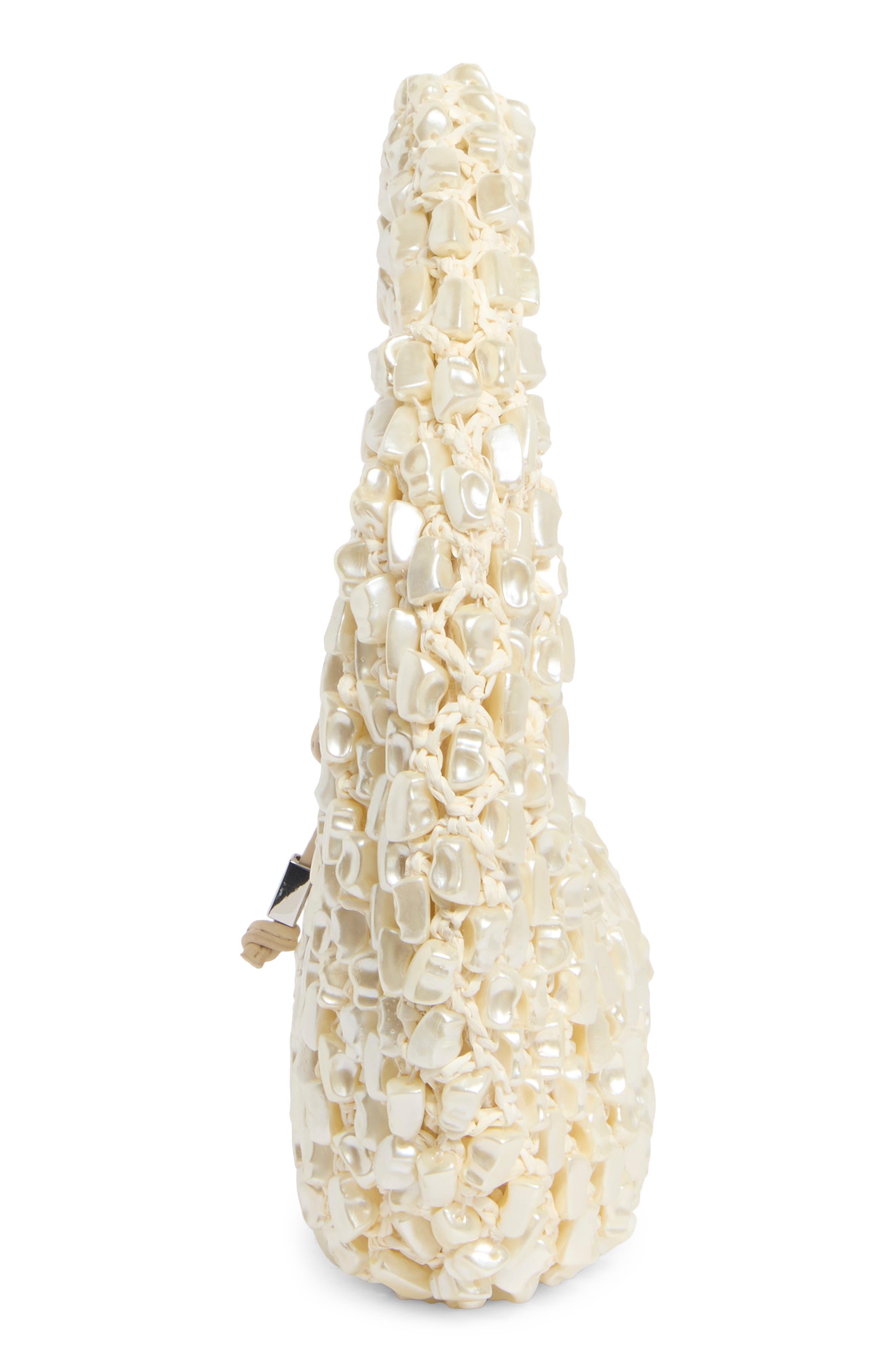 STAUD Reef Beaded Bag, Alternate, color, Cream