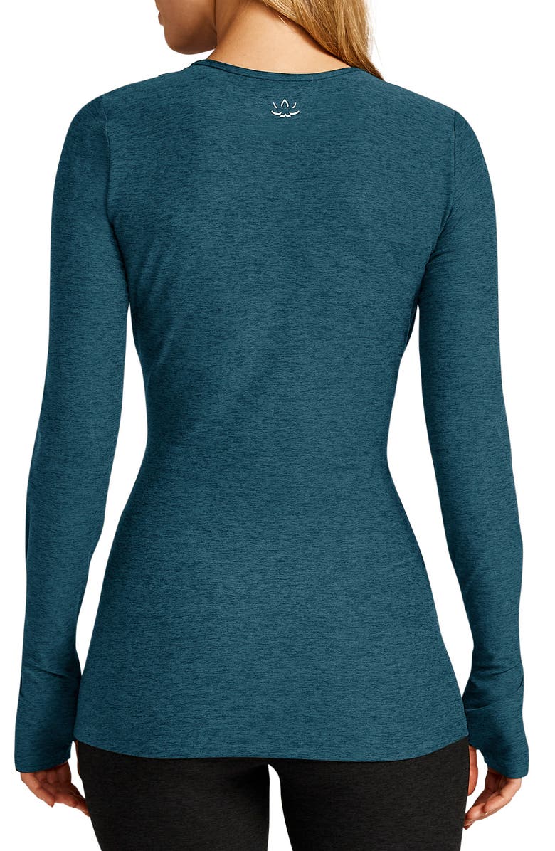Beyond Yoga Space Dye Long Sleeve Top, Alternate, color, Blue Gem Heather