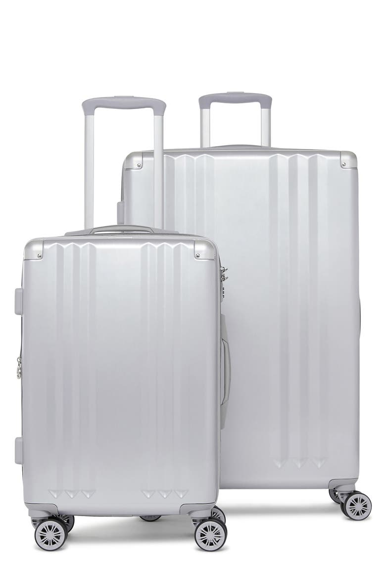 Ambeur 2-Piece Spinner Luggage Set, Main, color, SILVER