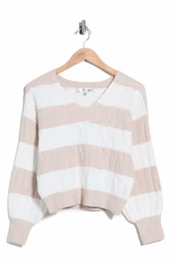 Stripe V-Neck Sweater