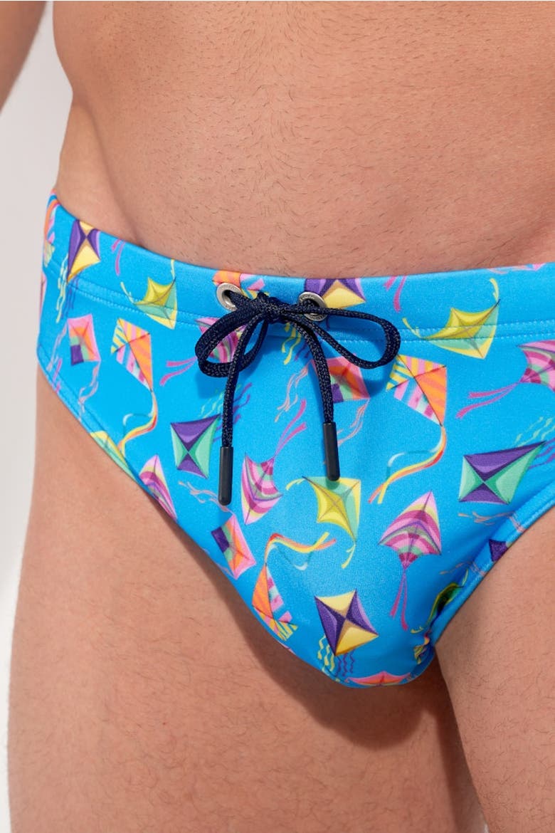 Lido Swim Mini Briefs, Alternate, color, Blue Print