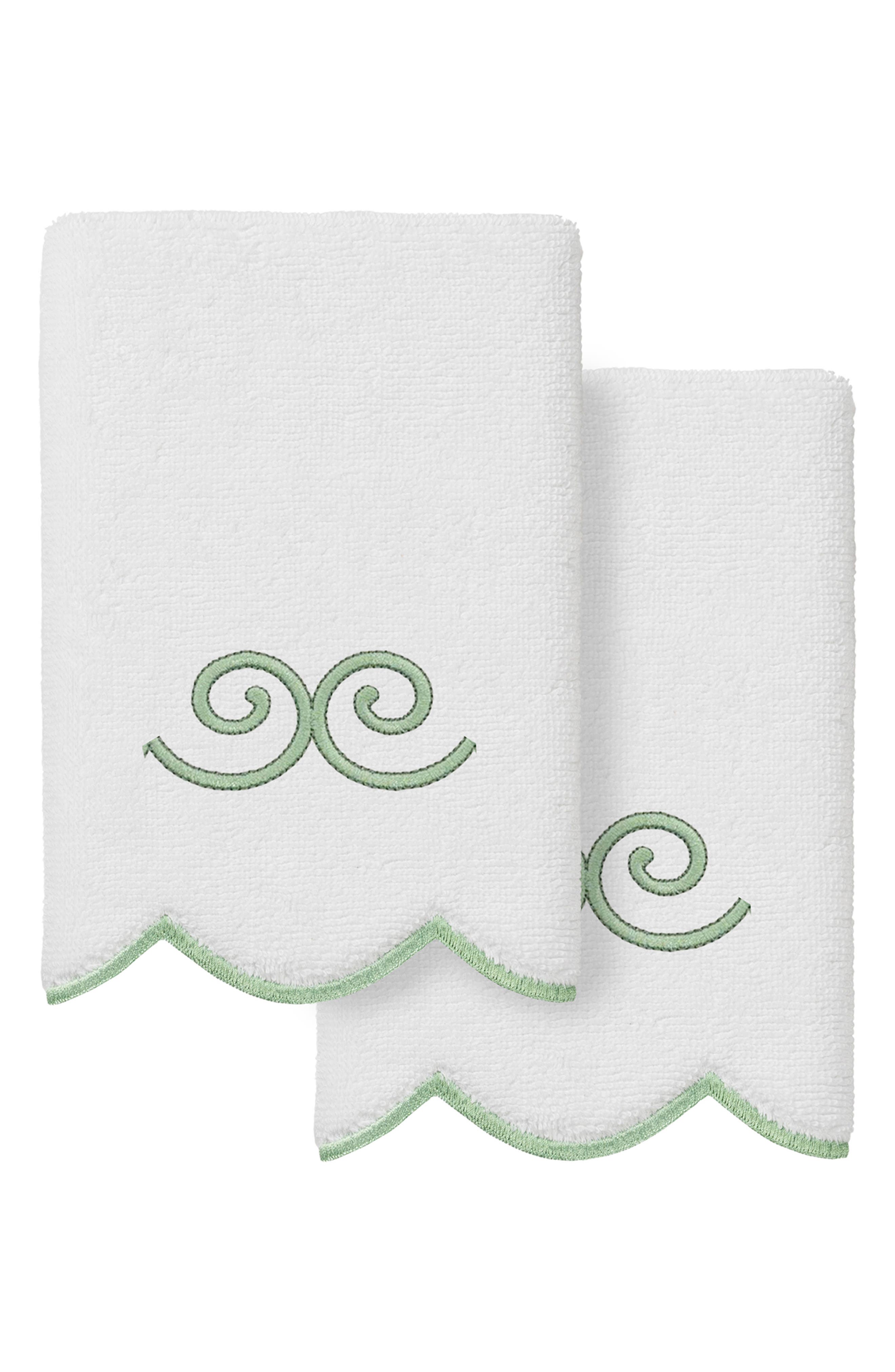 Symmetra Scallop Pack of 2 Fingertip Towels