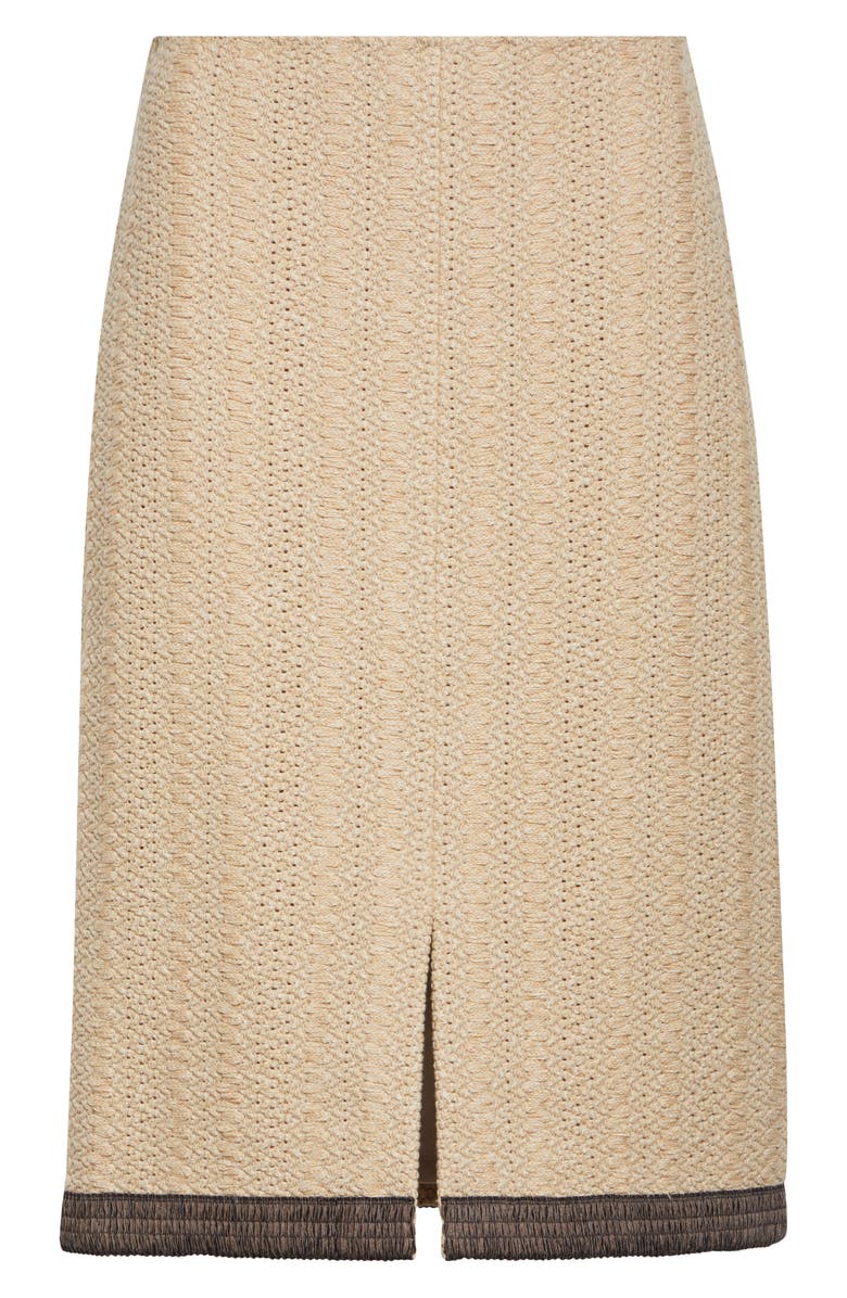 ST. JOHN Basket Texture Knit Skirt, Alternate, color, Flax