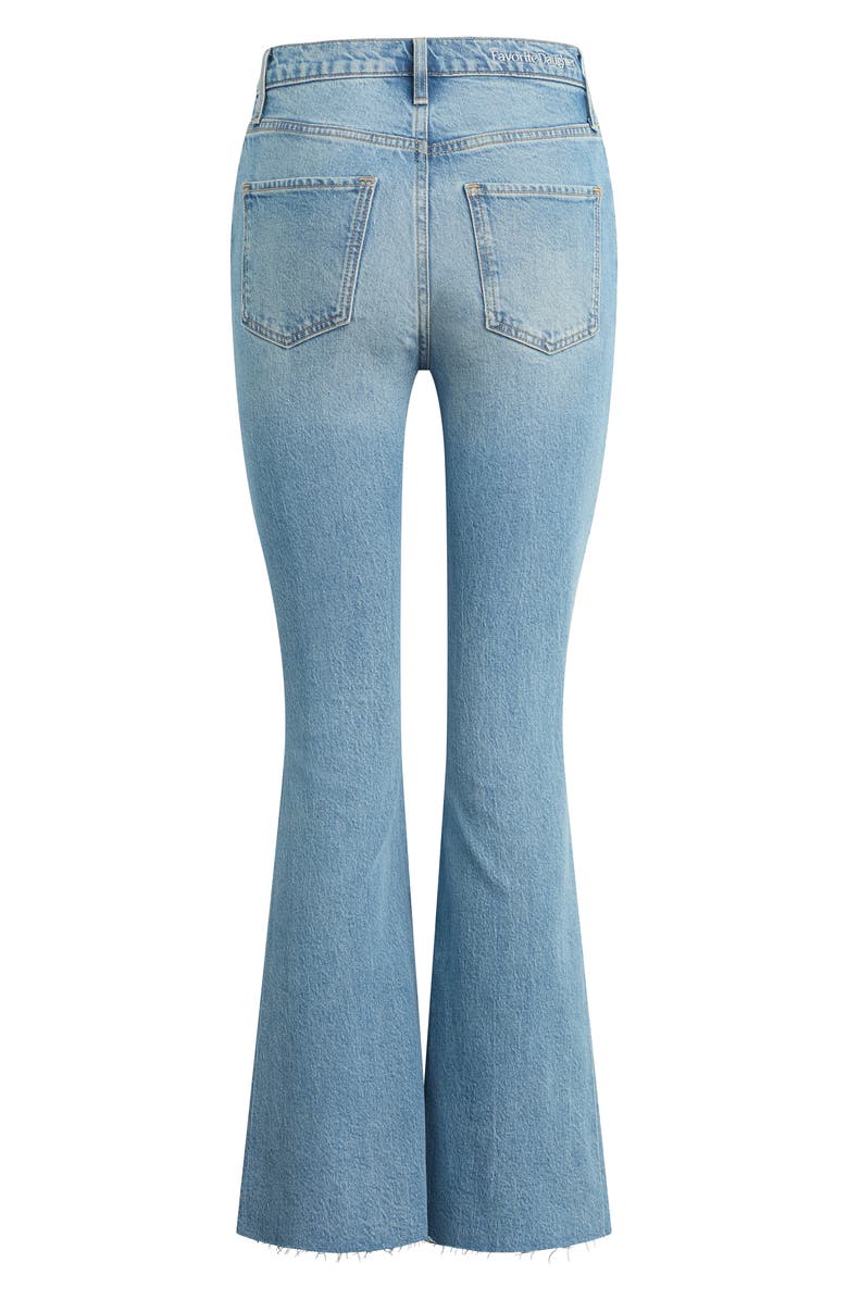Favorite Daughter The Valentina Shortie Frayed High Waist Flare Jeans, Alternate, color, Tulum