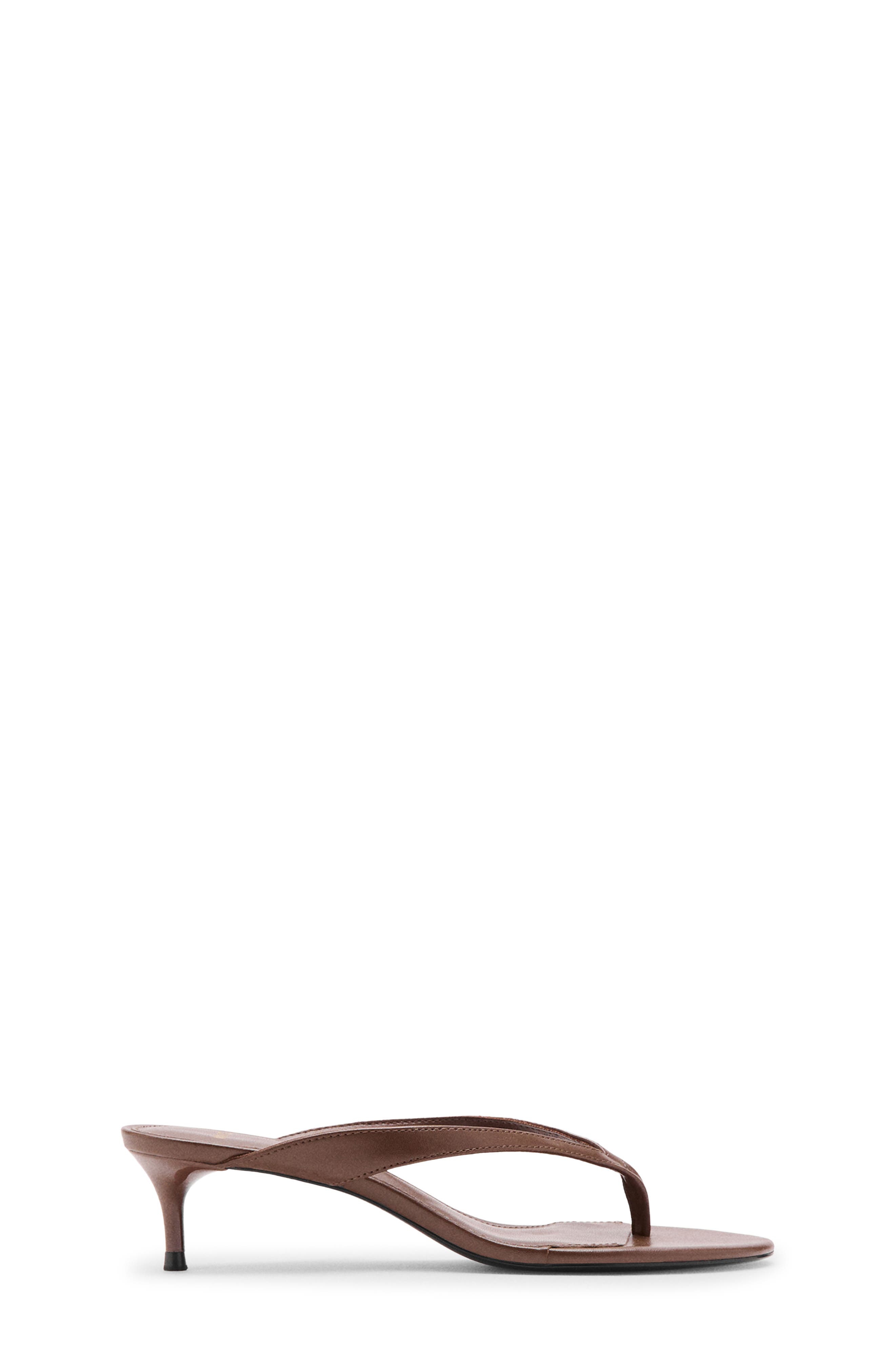 Kitten Heel Thong Sandal, Alternate, color, CHOCOLATE