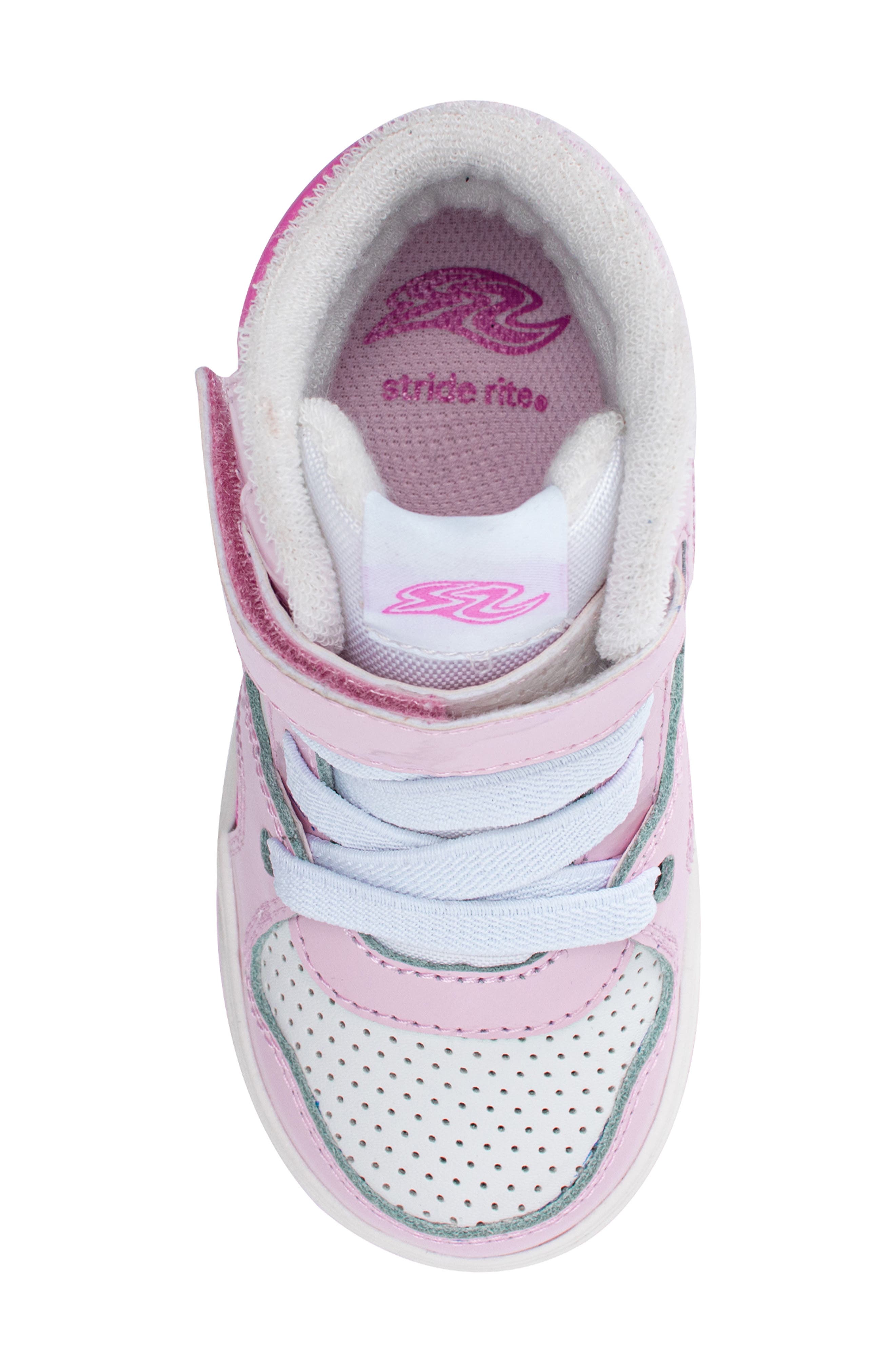 Stride Rite Kids' Madrid High Top Sneaker, Alternate, color, Pink
